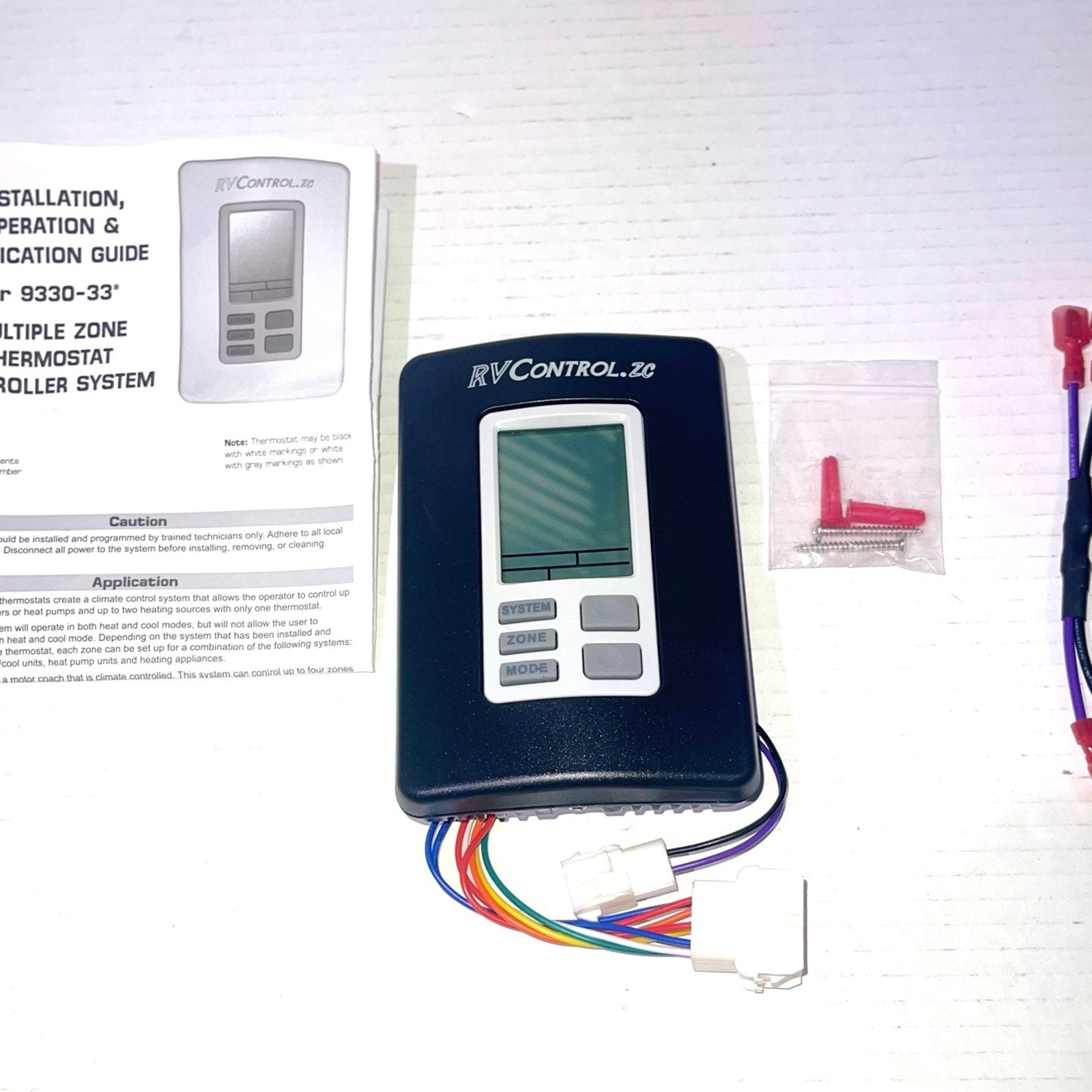 9330A3341 Digital Thermostat for Coleman Mach 9330-33 Series Multiple Zone RV Digital Thermostat,12V Wall Mount Thermostat for RV - Hot/Cool Temperature Control,